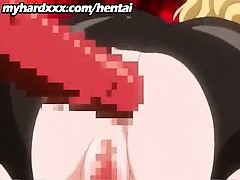 Anime Gets Fucked Abiding by Monster Cocks